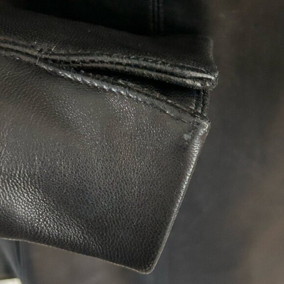 Lord & Taylor Black Leather Jacket Sz 12 Women’s Buttery Soft Classic - Picture 6 of 16